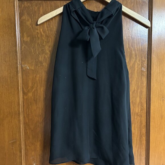 Black Sequin Halter Top - Picture 3 of 4